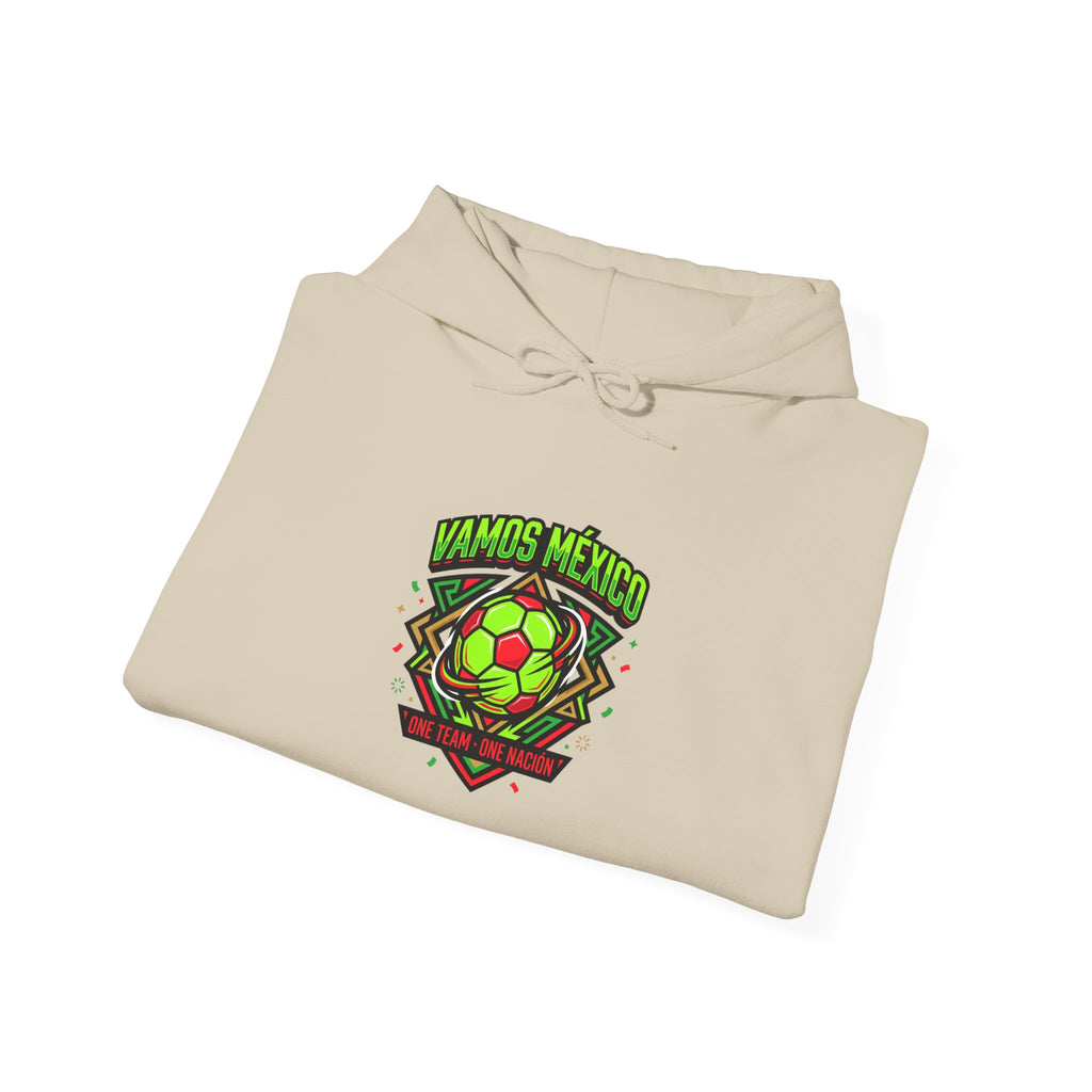 Vamos México Retro Soccer Crest Hoodie | country pride, championship season