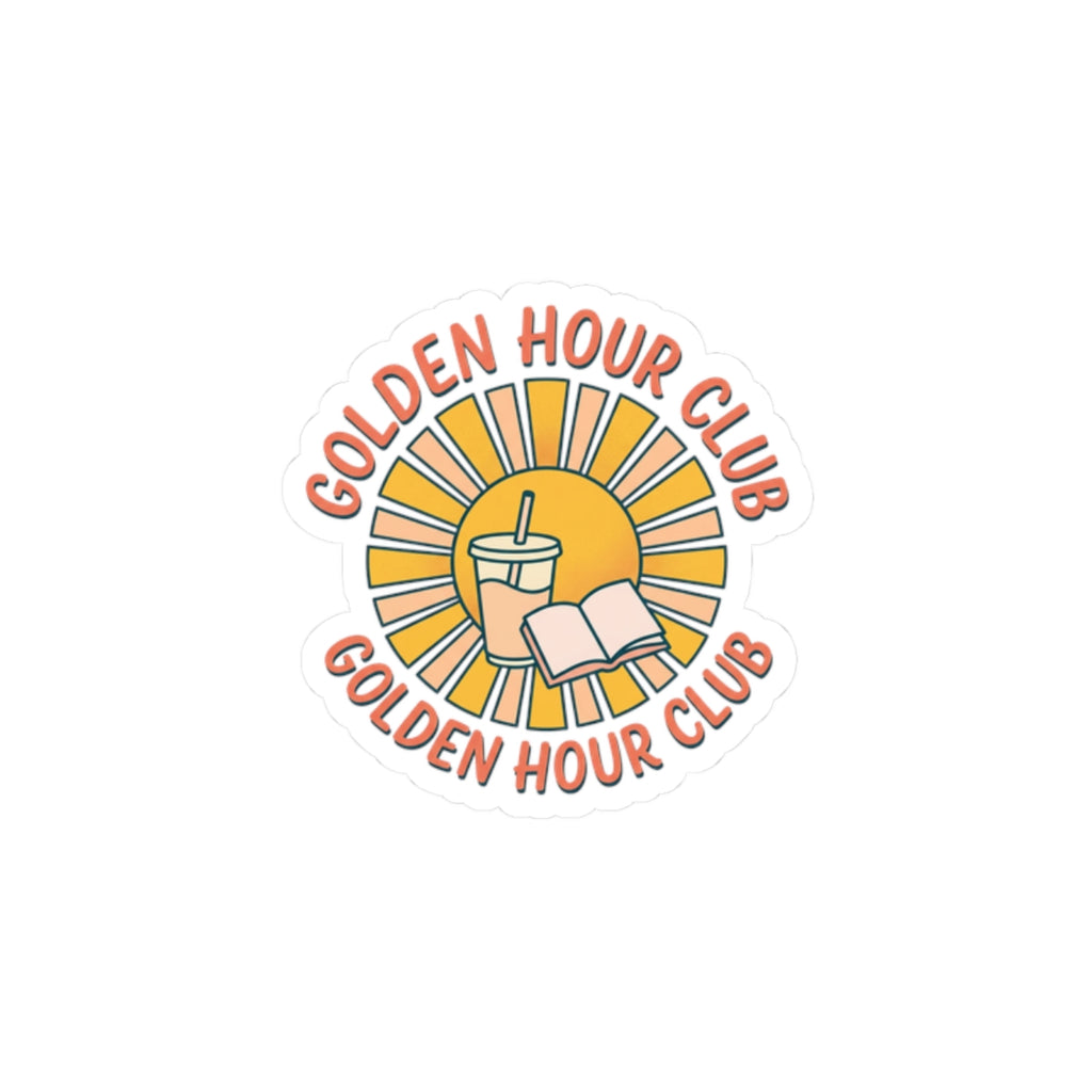 Golden Hour Club Kiss-Cut Stickers | summer aesthetic, pastel coastal vibes