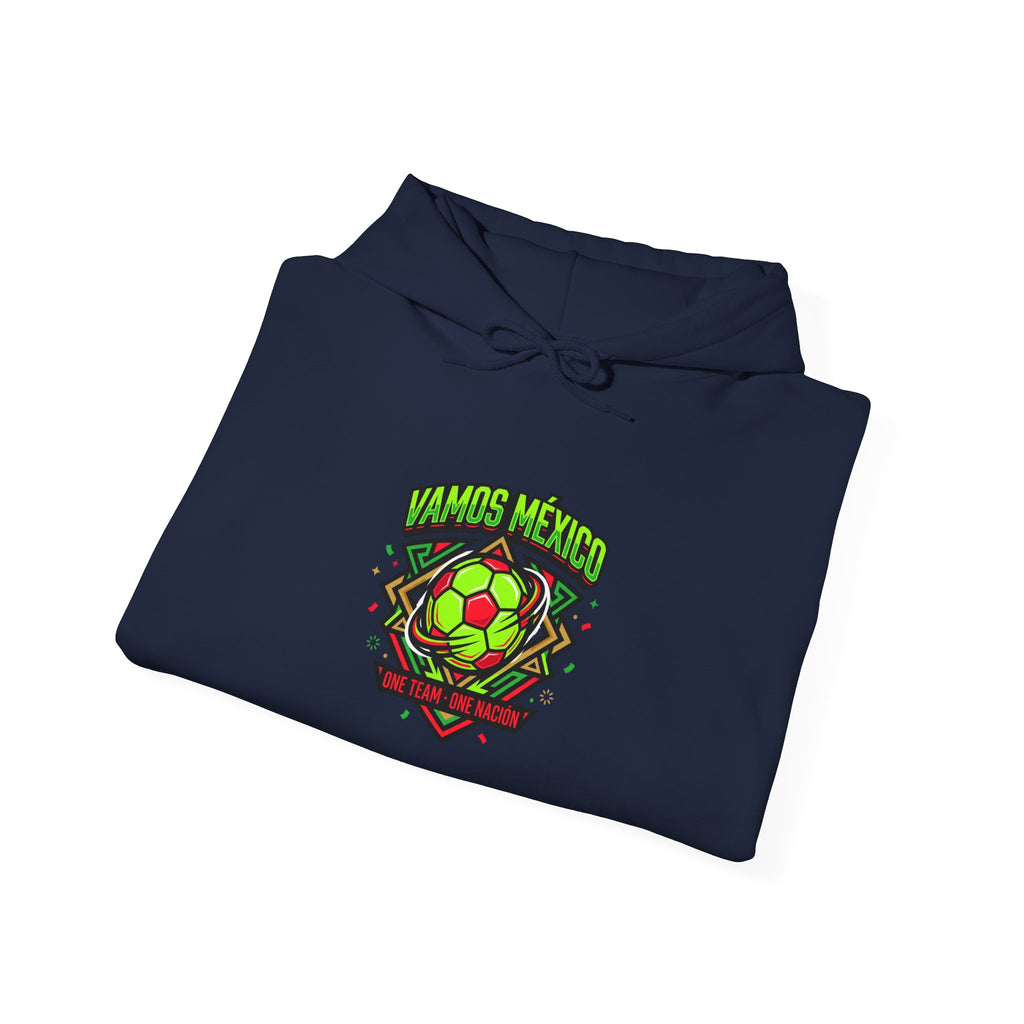Vamos México Retro Soccer Crest Hoodie | country pride, championship season