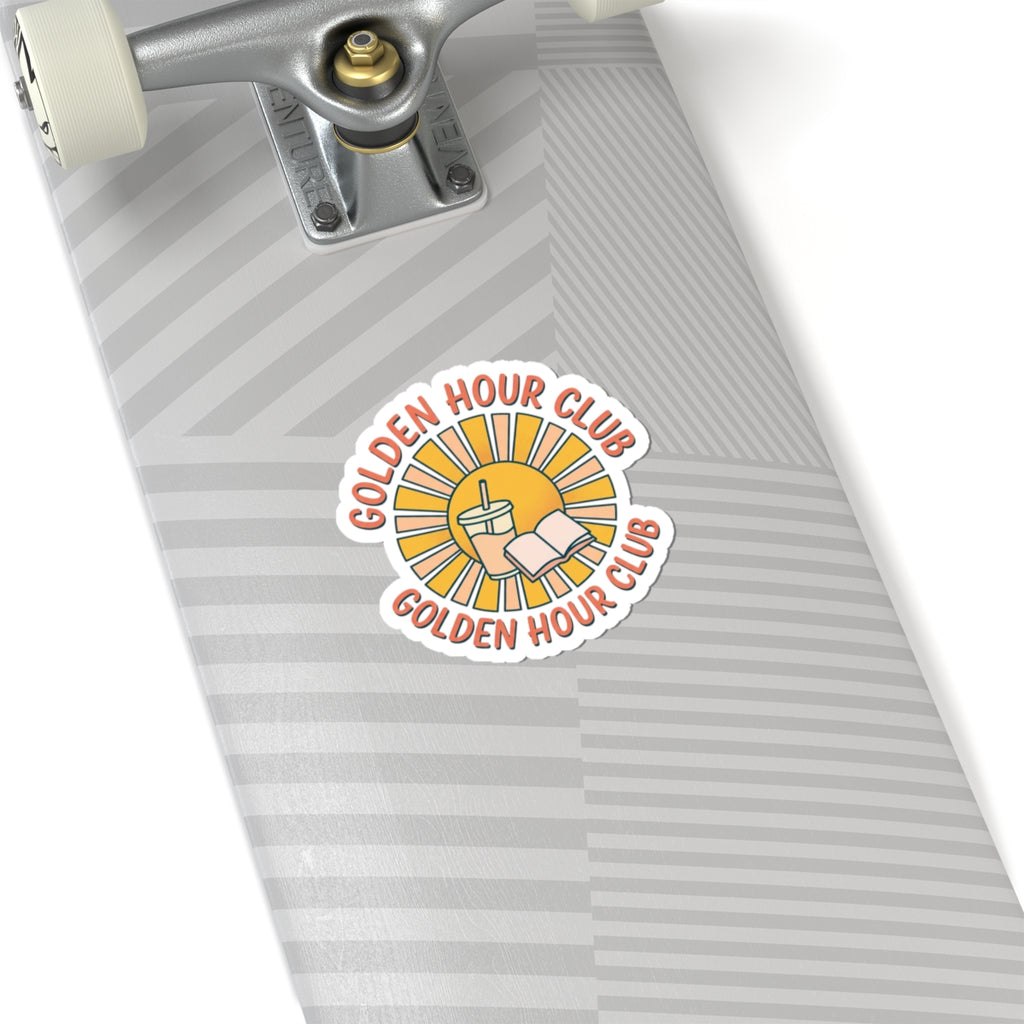 Golden Hour Club Kiss-Cut Stickers | summer aesthetic, pastel coastal vibes
